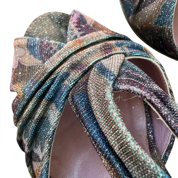 Missoni Open Toe Sparkle Sandals Pumps - Picture 4 of 13
